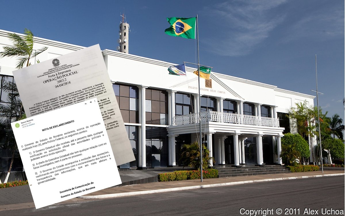 Explicações fornecidas pela Secom do Governo no Estado não têm nada a ver com com nota expedida pela Polícia Federal Foto Alex Uchoa / Montagem Aroldo Pinheiro